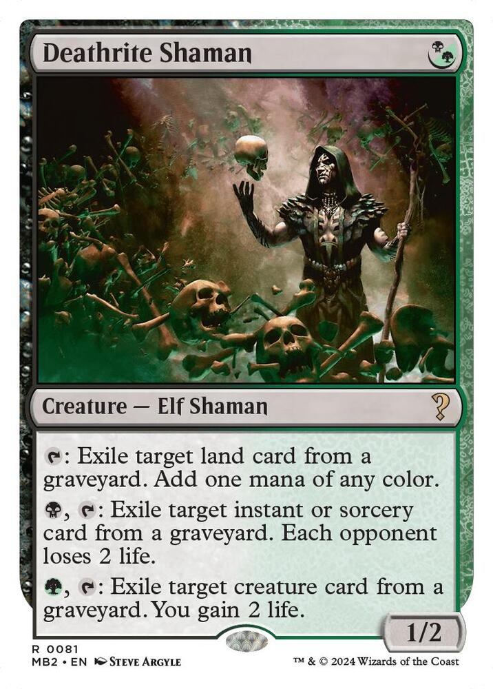 Deathrite Shaman (White Border) card image