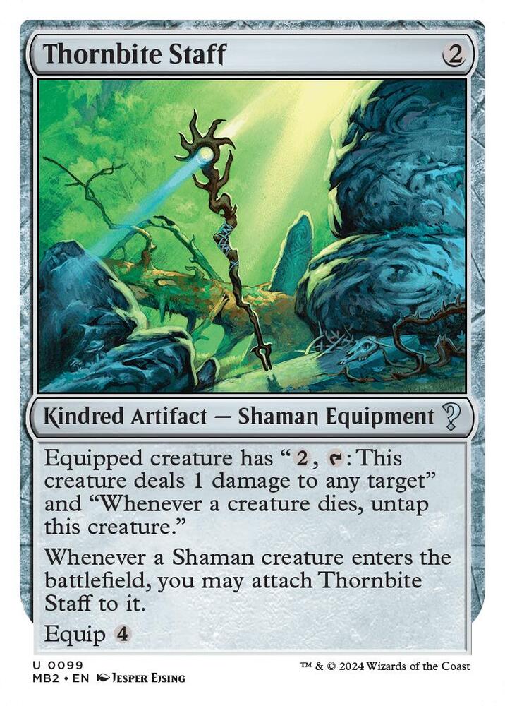 Thornbite Staff (White Border) card image