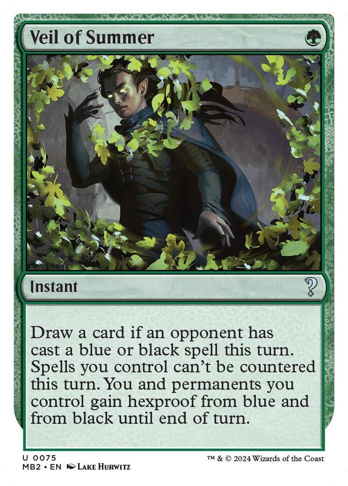 Veil of Summer (White Border) card image
