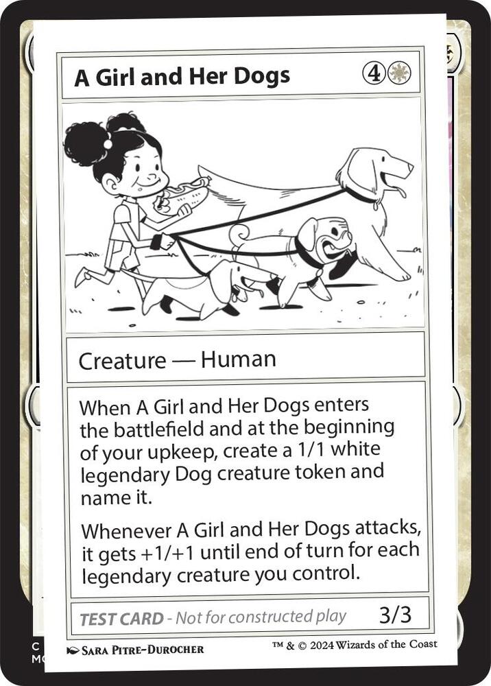 A Girl and Her Dogs card image