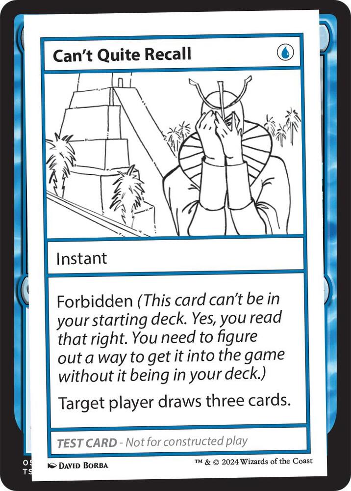 Can't Quite Recall card image