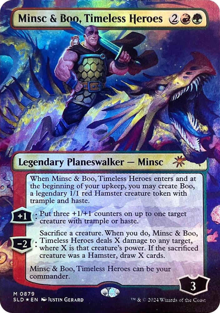 Minsc & Boo, Timeless Heroes (Rainbow Foil) card image