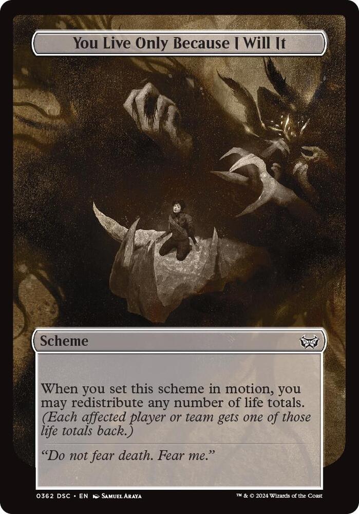 You Live Only Because I Will It (Full Art) card image
