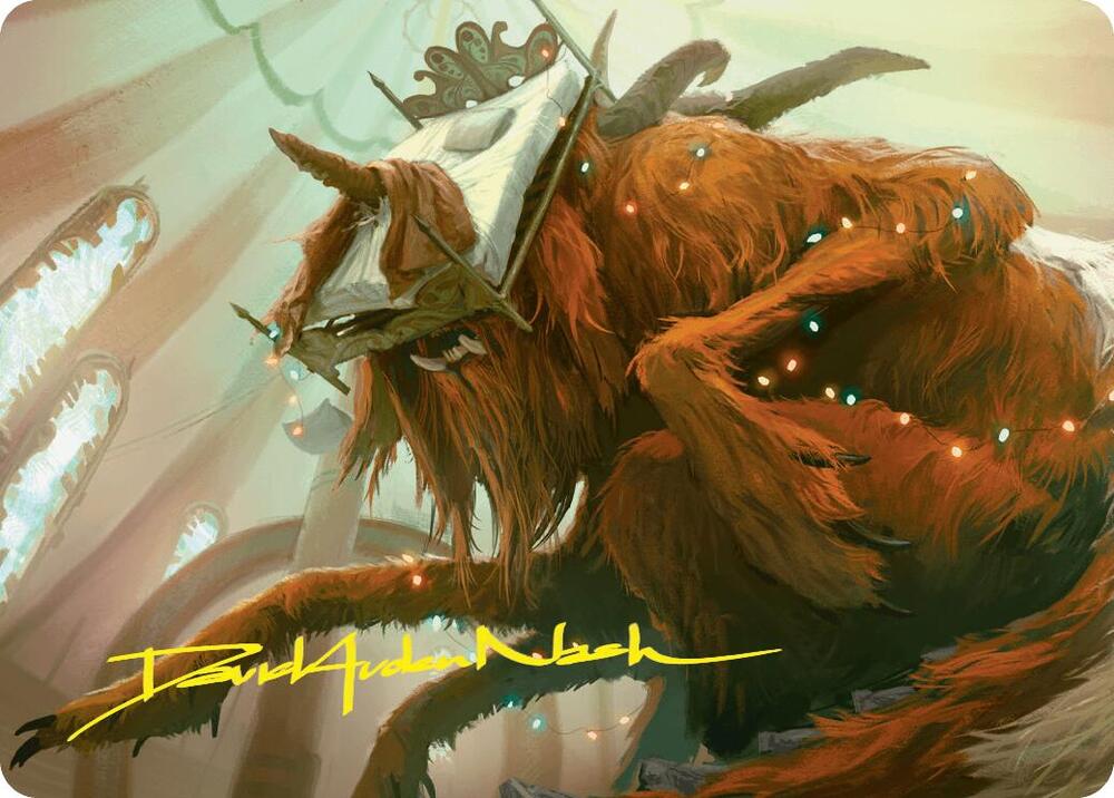 Bedhead Beastie Art Card (Gold-Stamped Signature) card image