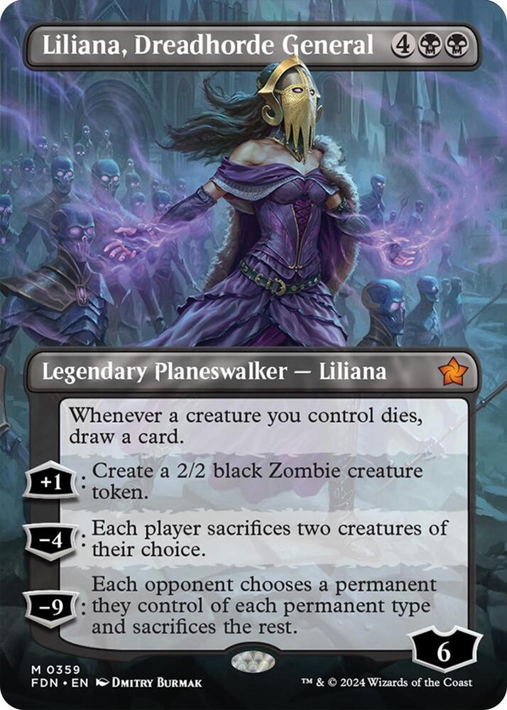 Liliana, Dreadhorde General (Borderless) card image