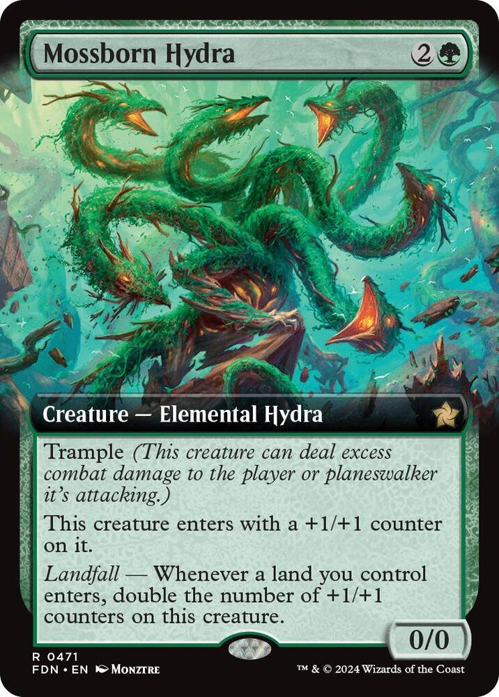 Mossborn Hydra (Extended Art) card image