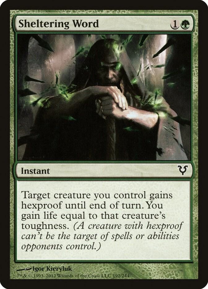 Sheltering Word card image