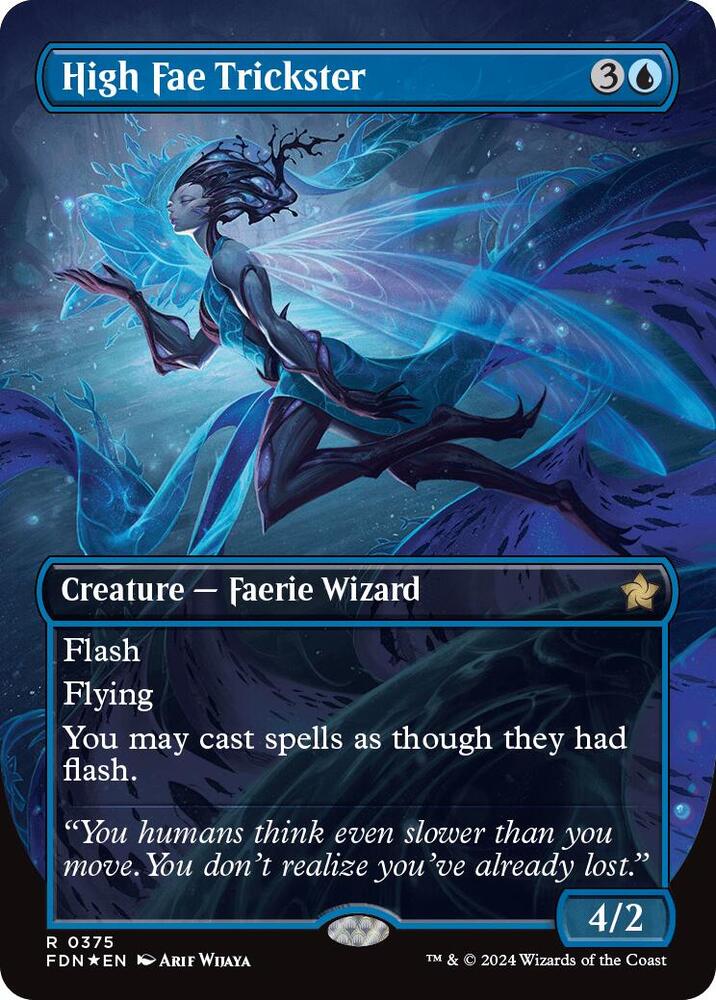 High Fae Trickster (Borderless) (Mana Foil) card image