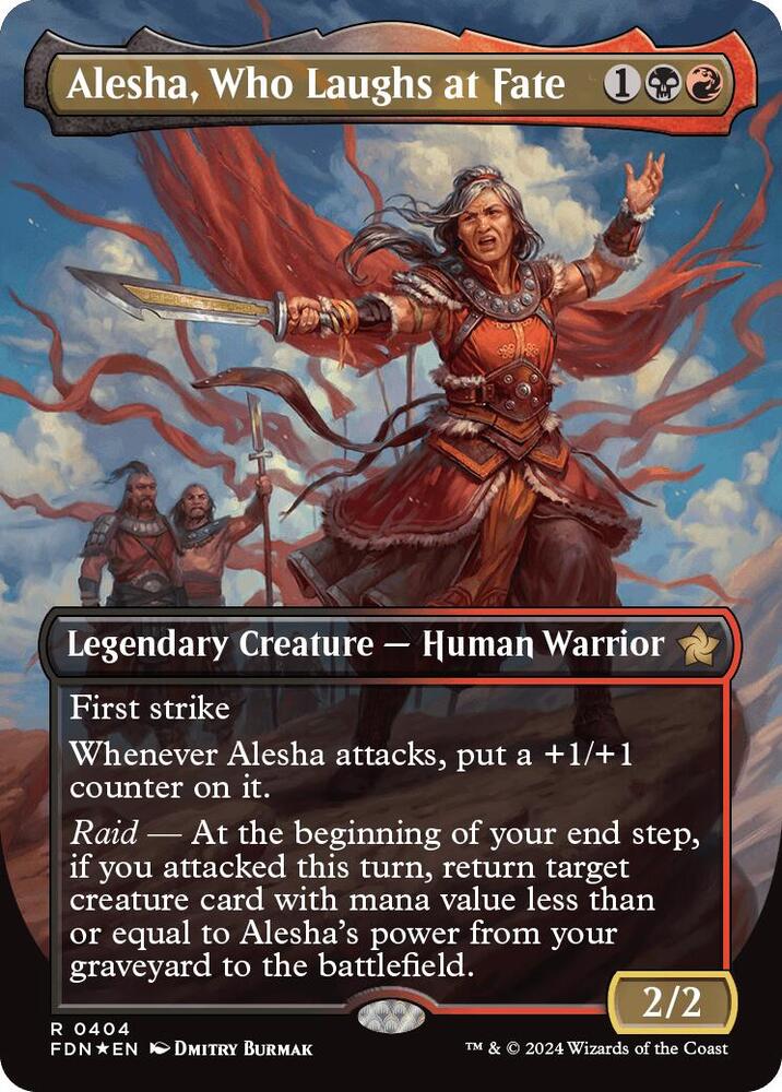 Alesha, Who Laughs at Fate (Borderless) (Mana Foil) card image