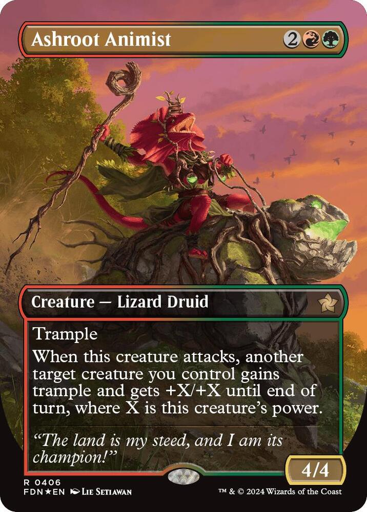 Ashroot Animist (Borderless) (Mana Foil) card image