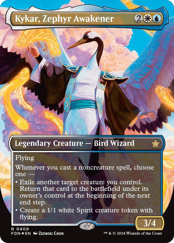 Kykar, Zephyr Awakener (Borderless) (Mana Foil) card image