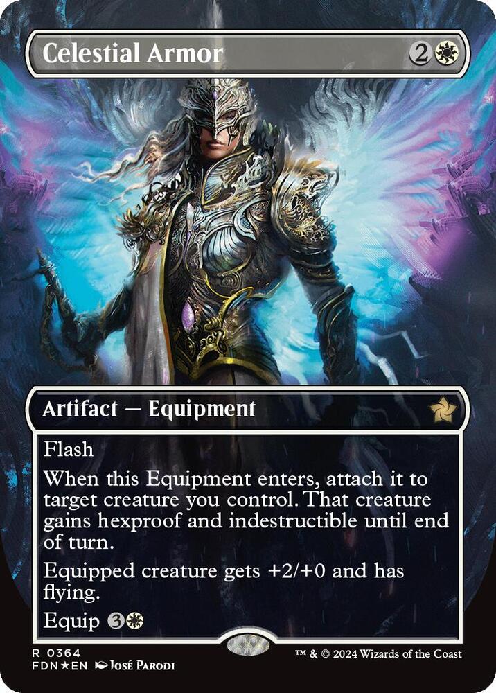 Celestial Armor (Borderless) (Mana Foil) card image