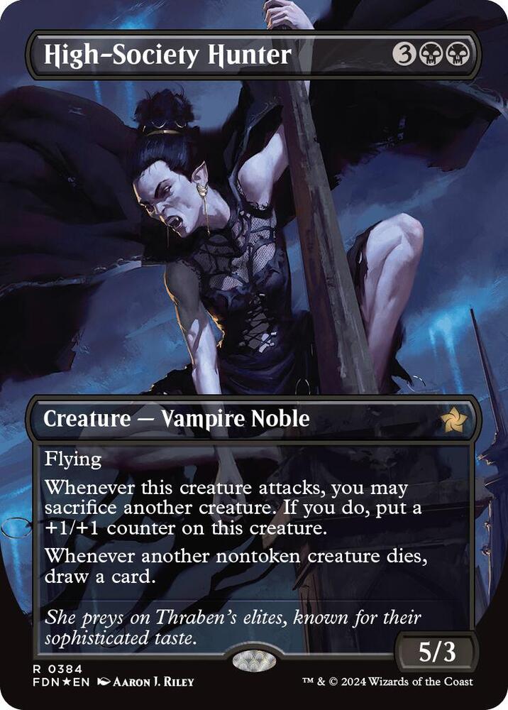 High-Society Hunter (Borderless) (Mana Foil) card image