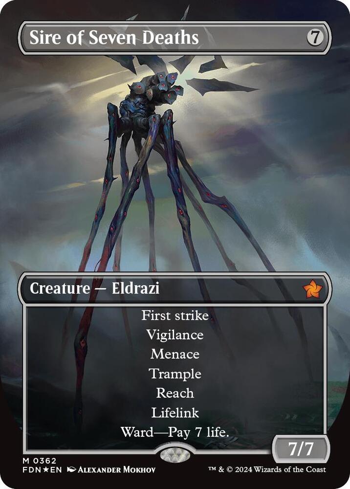 Sire of Seven Deaths (Borderless) (Mana Foil) card image