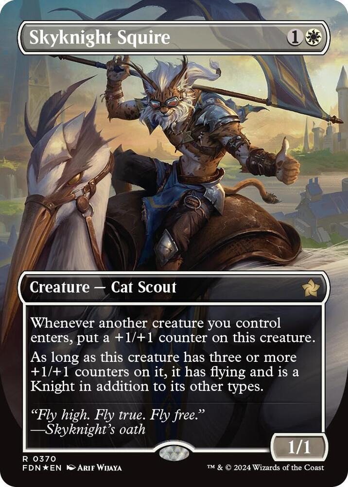 Skyknight Squire (Borderless) (Mana Foil) card image