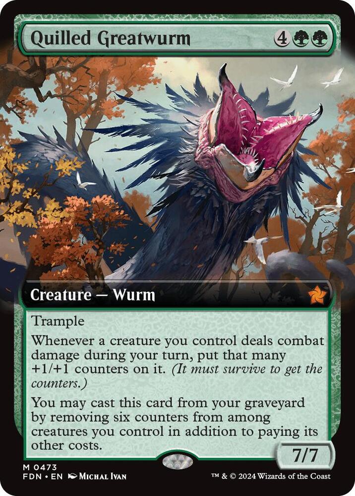 Quilled Greatwurm (Extended Art) card image