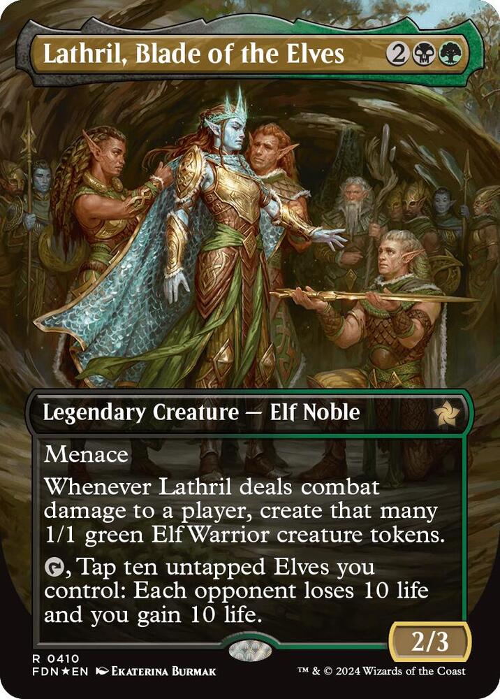 Lathril, Blade of the Elves (Borderless) (Mana Foil) card image