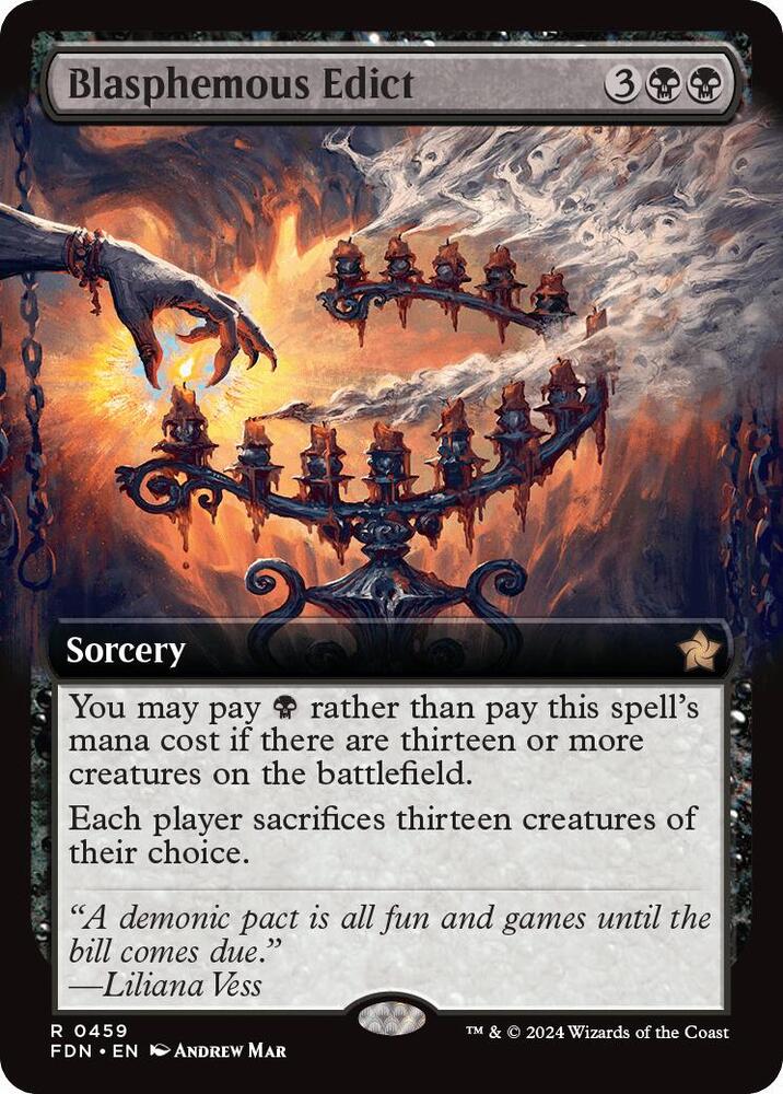 Blasphemous Edict (Extended Art) card image