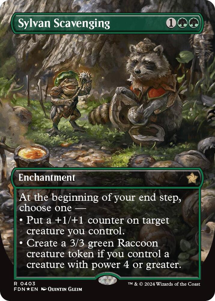 Sylvan Scavenging (Borderless) (Mana Foil) card image