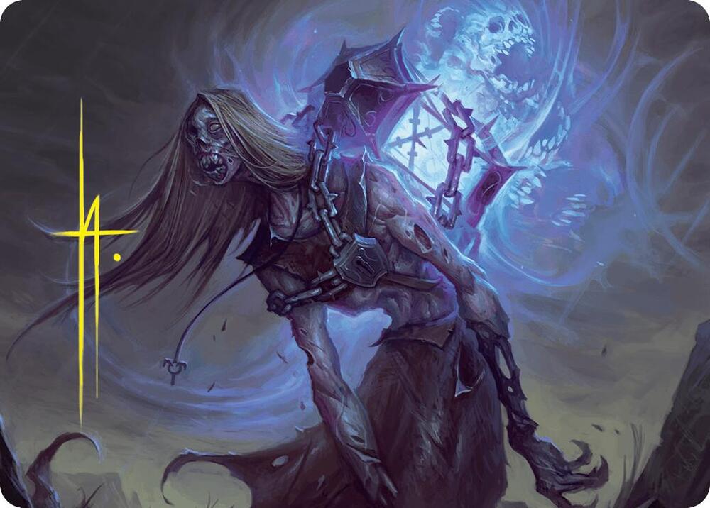Soul-Shackled Zombie Art Card (9/54) (Gold-Stamped Signature) card image