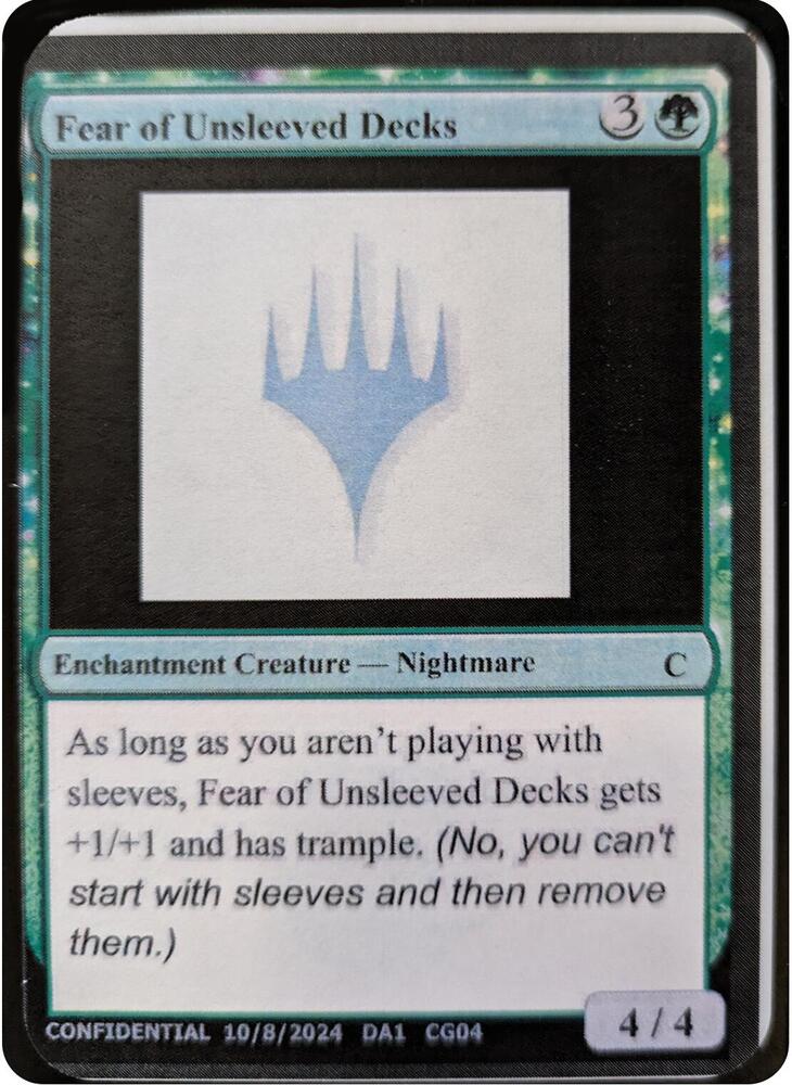 Fear of Unsleeved Decks card image