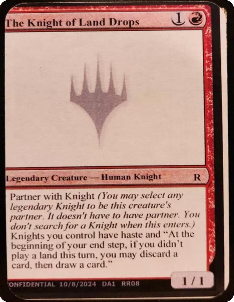 The Knight of Land Drops card image