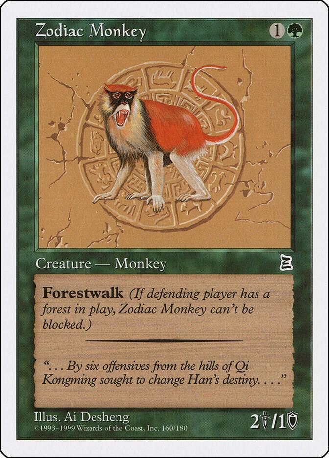Zodiac Monkey card image