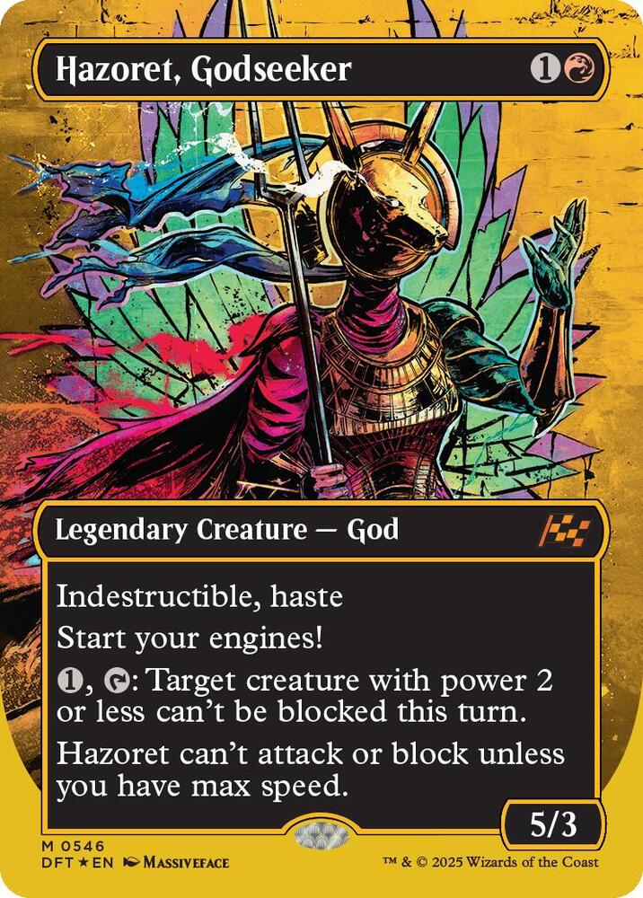 Hazoret, Godseeker (Borderless) (First-Place Foil) card image