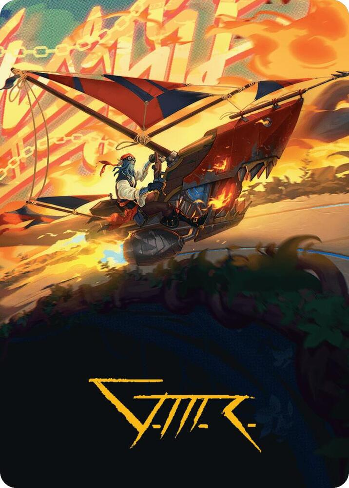 Boosted Sloop Art Card (Gold-Stamped Signature) card image