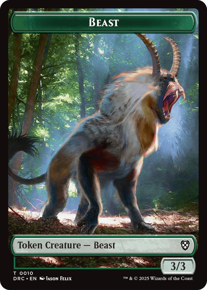 Beast (0010) // Beast (0011) Double-Sided Token card image