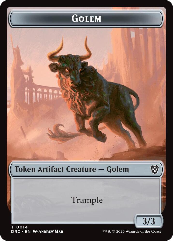 Golem (0014) // Golem (0015) Double-Sided Token card image
