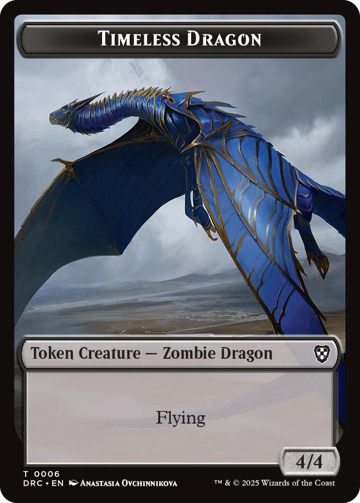 Timeless Dragon // Zombie (0007) Double-Sided Token card image