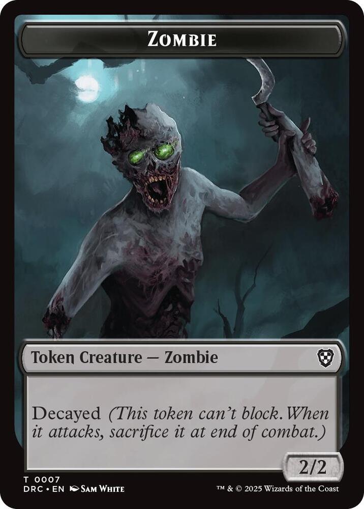 Zombie (0007) // Zombie (0003) Double-Sided Token card image