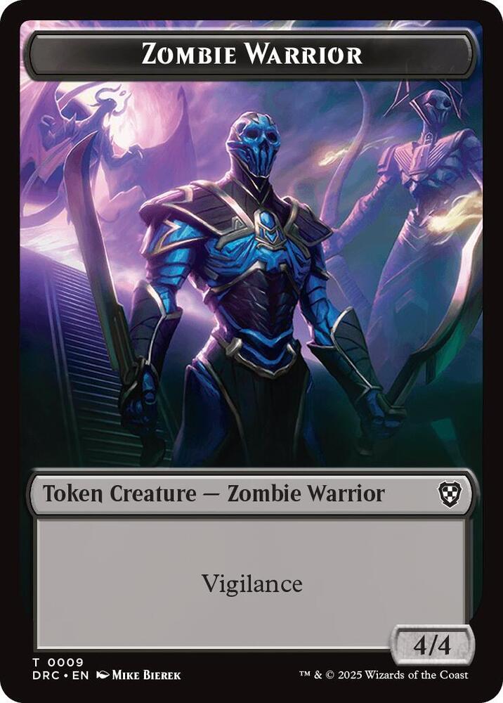 Zombie Warrior // Zombie (0003) Double-Sided Token card image
