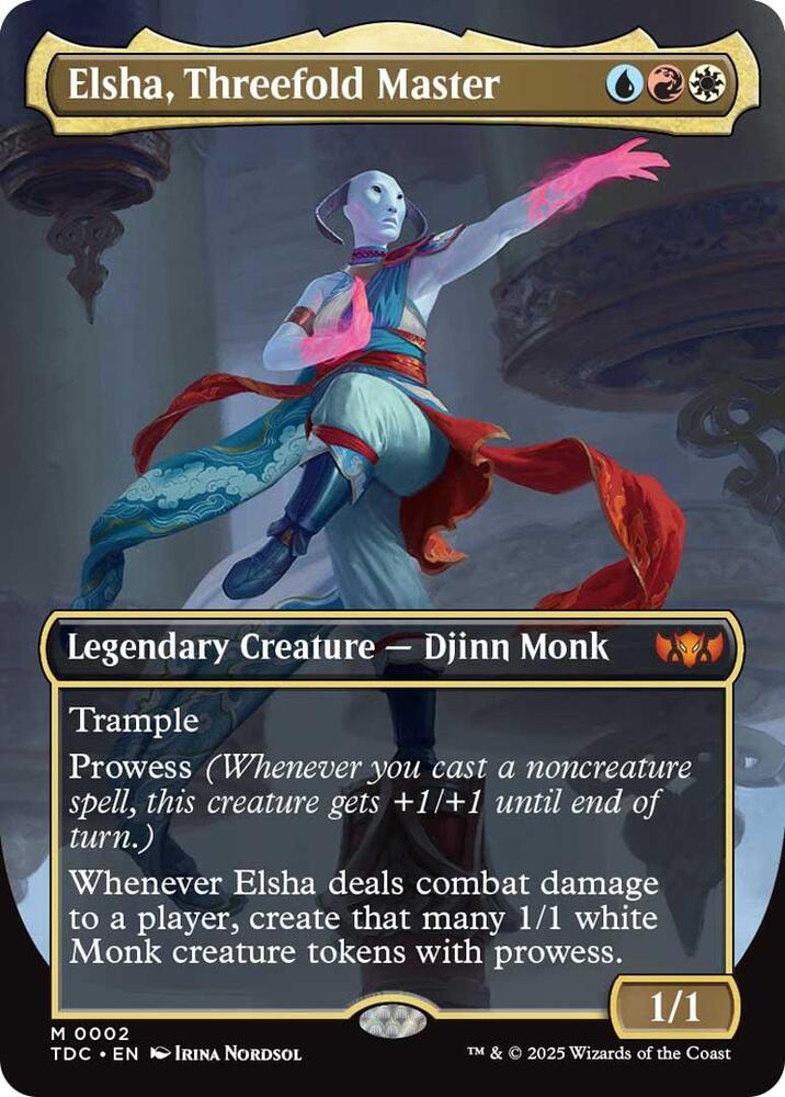 Elsha, Threefold Master (Borderless) card image