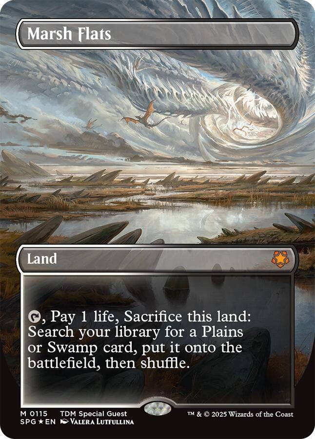 Marsh Flats (Borderless) (Dragonscale Foil) card image