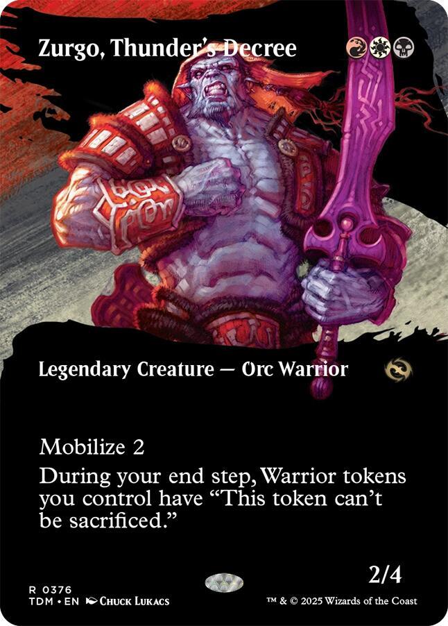 Zurgo, Thunder's Decree (Borderless) card image