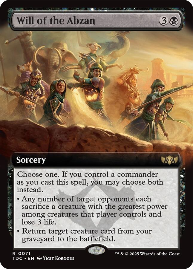 Will of the Abzan (Extended Art) card image