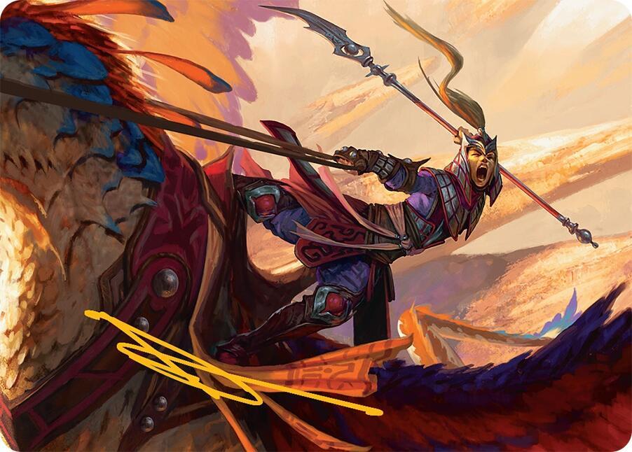 Dragonback Lancer Art Card (3/54) (Gold-Stamped Signature) card image