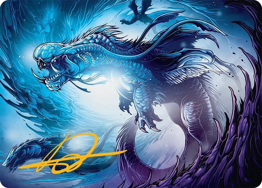Roiling Dragonstorm Art Card (33/54) (Gold-Stamped Signature) card image