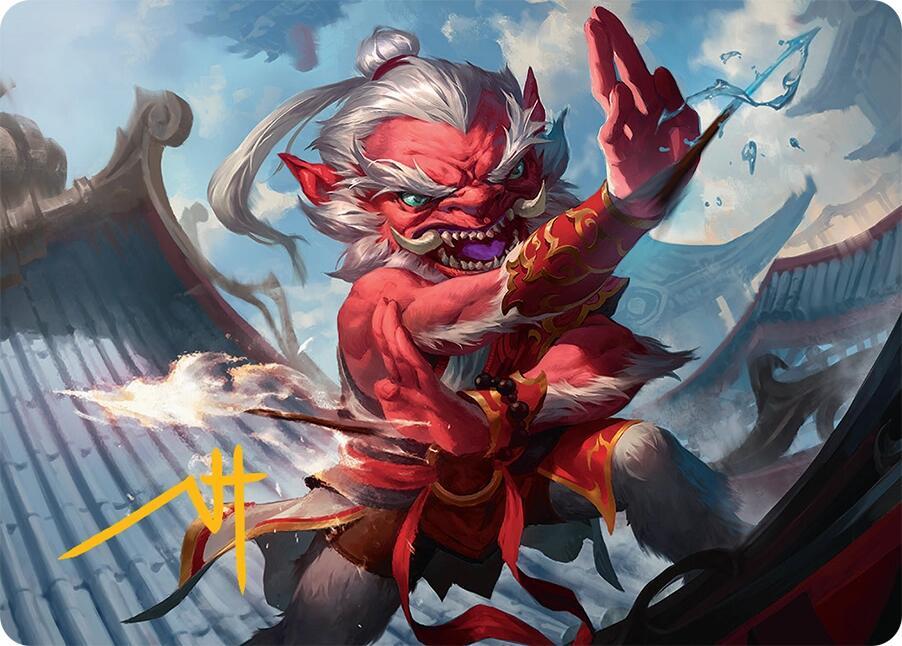 Devoted Duelist Art Card (15/54) (Gold-Stamped Signature) card image