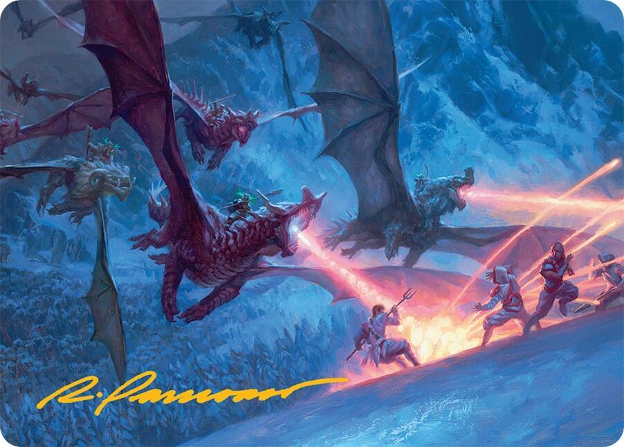 Dragonback Assault Art Card (22/54) (Gold-Stamped Signature) card image