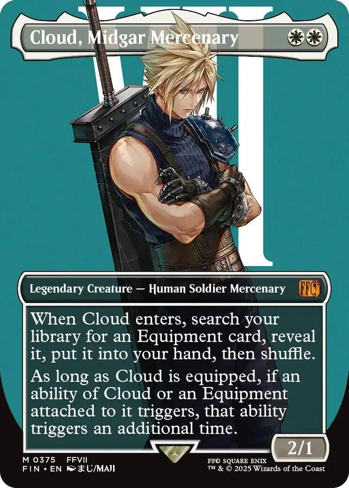 Cloud, Midgar Mercenary (Borderless) card image