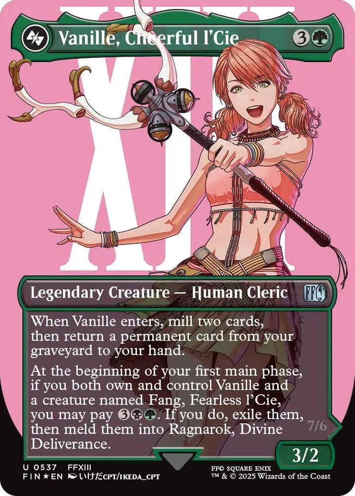 Vanille, Cheerful l'Cie (Borderless) (Surge Foil) card image