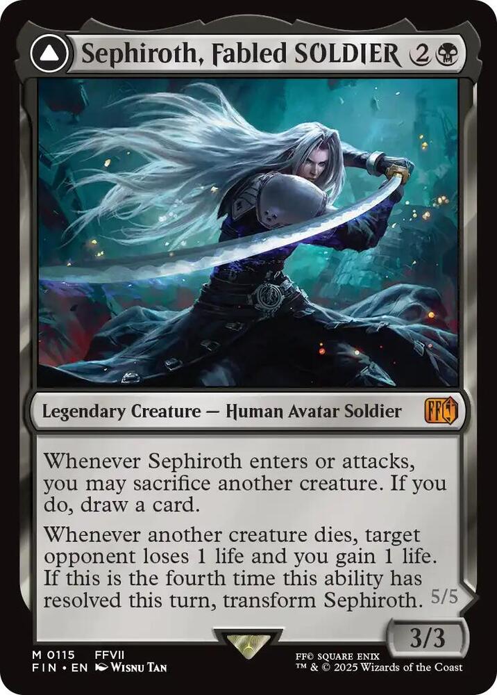 Sephiroth, Fabled SOLDIER card image