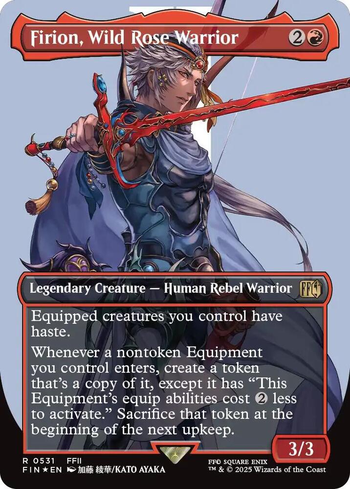 Firion, Wild Rose Warrior (Borderless) (Surge Foil) card image