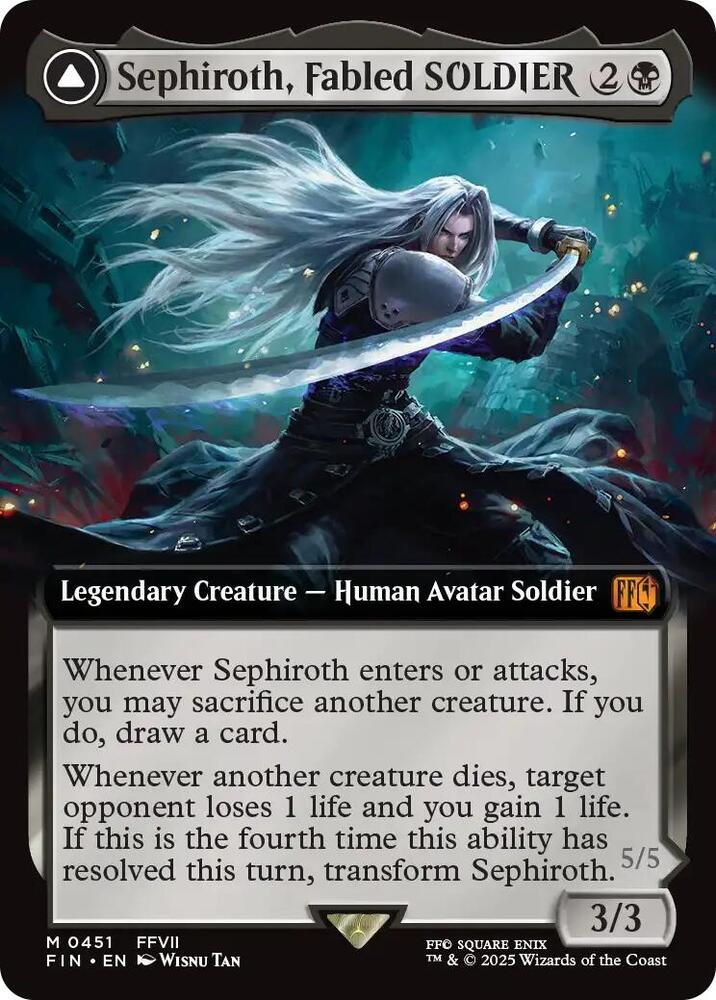 Sephiroth, Fabled SOLDIER (Extended Art) card image