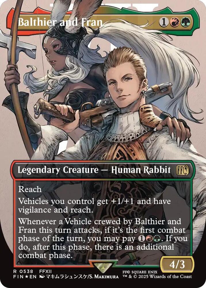 Balthier and Fran (0538) (Borderless) (Surge Foil) card image