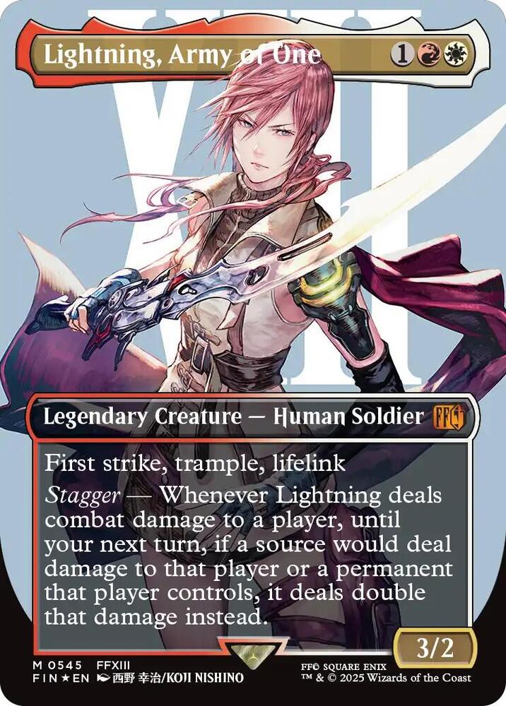 Lightning, Army of One (0545) (Borderless) (Surge Foil) card image