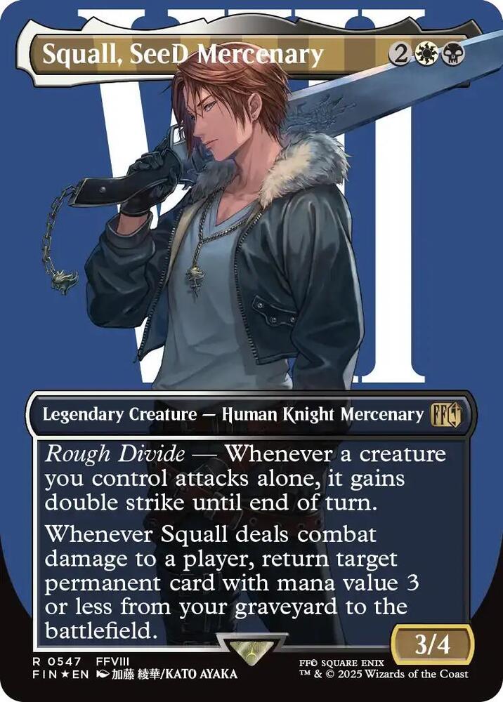 Squall, SeeD Mercenary (Borderless) (Surge Foil) card image